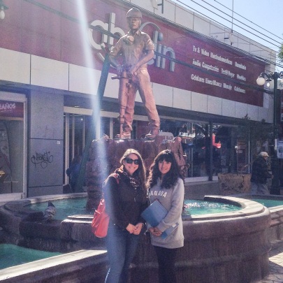 Host sister Sckarleth and I! ( In front of the copper-made mining statue in the center of town)